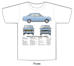 Ford Escort MkI 1300 XL 1968-74 T-shirt Front
